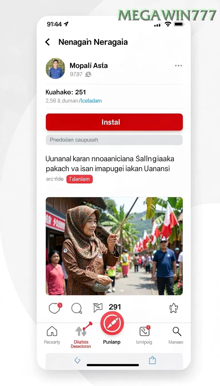 Cuplikan layar RP886 — halaman utama